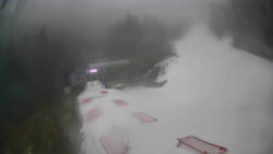 Modrá sjezdovka - dojezd k lanové dráze