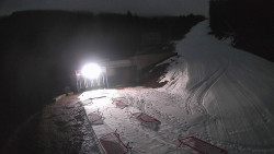 Modrá sjezdovka - dojezd k lanové dráze