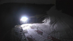 Modrá sjezdovka - dojezd k lanové dráze