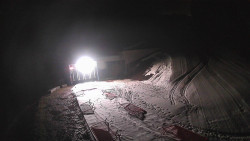 Modrá sjezdovka - dojezd k lanové dráze