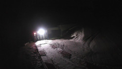 Modrá sjezdovka - dojezd k lanové dráze