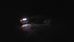 Modrá sjezdovka - dojezd k lanové dráze