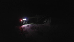 Modrá sjezdovka - dojezd k lanové dráze