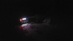 Modrá sjezdovka - dojezd k lanové dráze