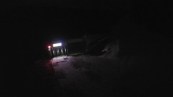 Modrá sjezdovka - dojezd k lanové dráze