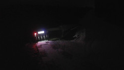 Modrá sjezdovka - dojezd k lanové dráze