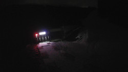 Modrá sjezdovka - dojezd k lanové dráze