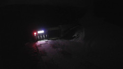 Modrá sjezdovka - dojezd k lanové dráze