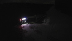 Modrá sjezdovka - dojezd k lanové dráze