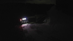 Modrá sjezdovka - dojezd k lanové dráze