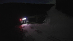 Modrá sjezdovka - dojezd k lanové dráze