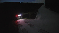 Modrá sjezdovka - dojezd k lanové dráze