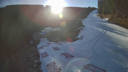 Modrá sjezdovka - dojezd k lanové dráze