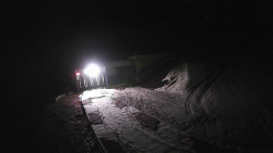 Modrá sjezdovka - dojezd k lanové dráze