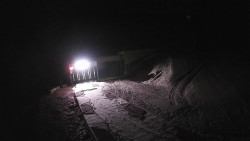 Modrá sjezdovka - dojezd k lanové dráze