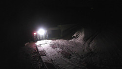 Modrá sjezdovka - dojezd k lanové dráze