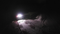 Modrá sjezdovka - dojezd k lanové dráze