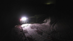 Modrá sjezdovka - dojezd k lanové dráze