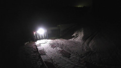 Modrá sjezdovka - dojezd k lanové dráze