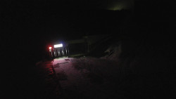 Modrá sjezdovka - dojezd k lanové dráze