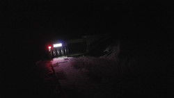 Modrá sjezdovka - dojezd k lanové dráze