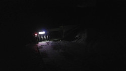 Modrá sjezdovka - dojezd k lanové dráze