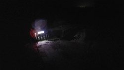 Modrá sjezdovka - dojezd k lanové dráze