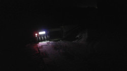 Modrá sjezdovka - dojezd k lanové dráze