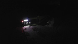 Modrá sjezdovka - dojezd k lanové dráze