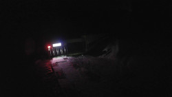 Modrá sjezdovka - dojezd k lanové dráze