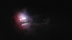 Modrá sjezdovka - dojezd k lanové dráze