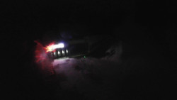 Modrá sjezdovka - dojezd k lanové dráze