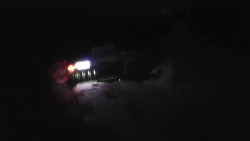 Modrá sjezdovka - dojezd k lanové dráze