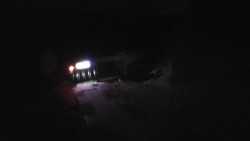 Modrá sjezdovka - dojezd k lanové dráze