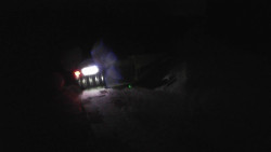 Modrá sjezdovka - dojezd k lanové dráze