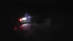 Modrá sjezdovka - dojezd k lanové dráze