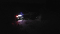 Modrá sjezdovka - dojezd k lanové dráze