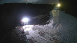 Modrá sjezdovka - dojezd k lanové dráze