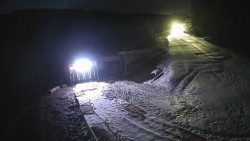 Modrá sjezdovka - dojezd k lanové dráze