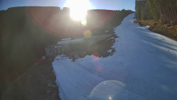 Modrá sjezdovka - dojezd k lanové dráze