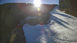 Modrá sjezdovka - dojezd k lanové dráze