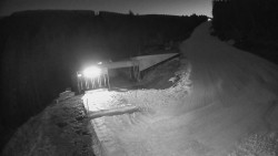 Modrá sjezdovka - dojezd k lanové dráze