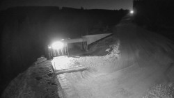 Modrá sjezdovka - dojezd k lanové dráze