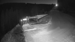 Modrá sjezdovka - dojezd k lanové dráze