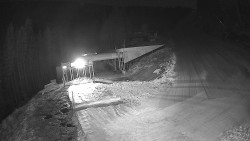 Modrá sjezdovka - dojezd k lanové dráze