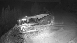 Modrá sjezdovka - dojezd k lanové dráze