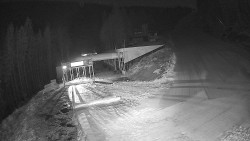 Modrá sjezdovka - dojezd k lanové dráze