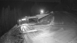 Modrá sjezdovka - dojezd k lanové dráze