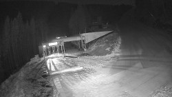 Modrá sjezdovka - dojezd k lanové dráze