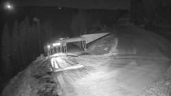 Modrá sjezdovka - dojezd k lanové dráze